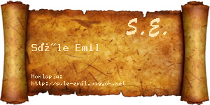 Süle Emil névjegykártya