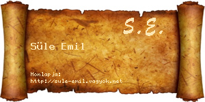 Süle Emil névjegykártya