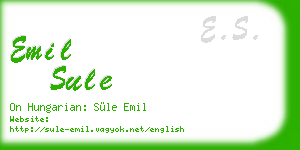 emil sule business card